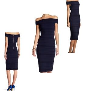 Ted Baker Navy Shoulderless Dress